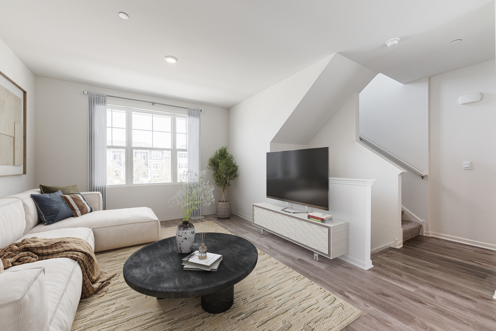 2016 Yellowstone Boulevard Mundelein, IL 60060 - Photo 4 of 30 a living room with furniture and a flat screen tv