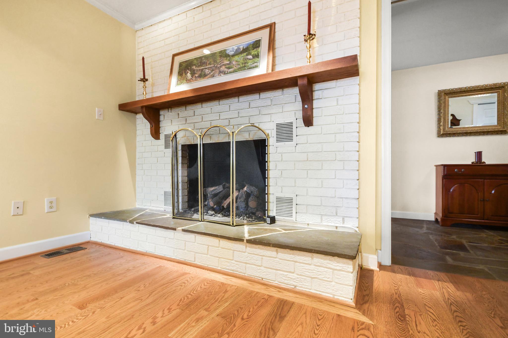 6123 Long Branch Road Frederick, MD 21701 - Photo 15 of 74 gas insert fireplace in the kitchen