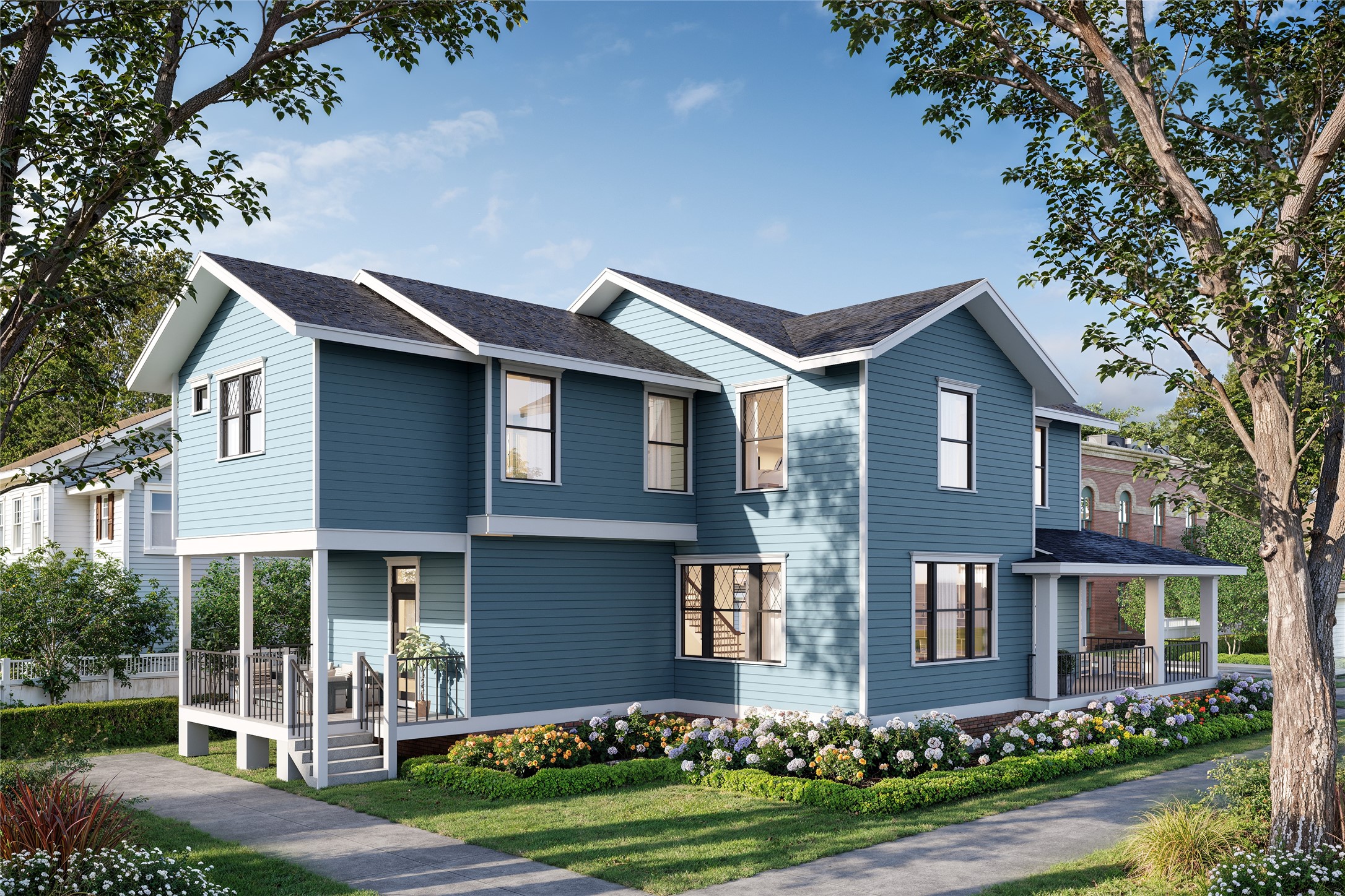 404 Avondale Street Houston, TX 77006 - Photo 4 of 7 front view of house with a yard