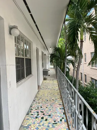 a view of a balcony