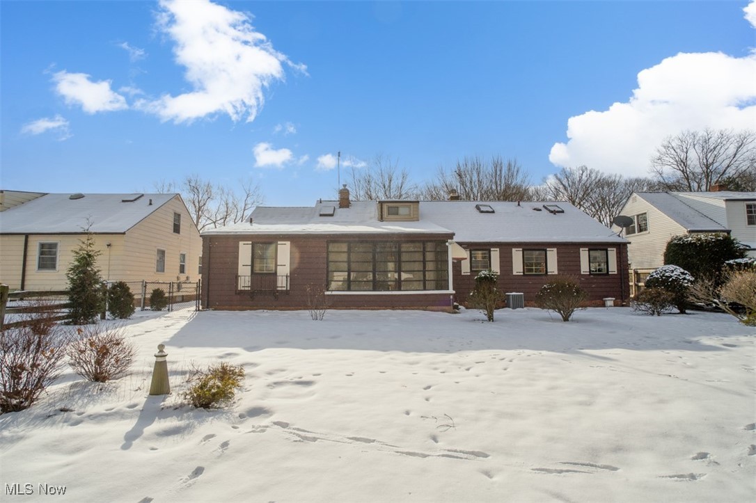 3609 Brinkmore Road Cleveland, OH 44121 - Photo 45 of 50 Snow covered back of property with central AC
