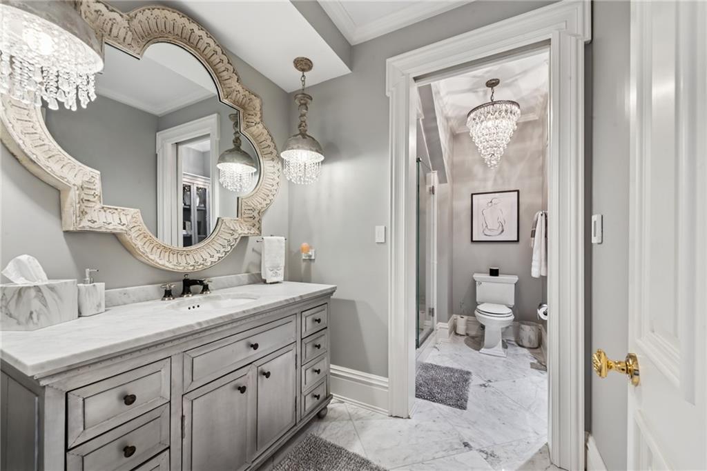 152 Justabout Road Venetia, PA 15367 - Photo 29 of 50 a bathroom with a double vanity sink mirror and toilet