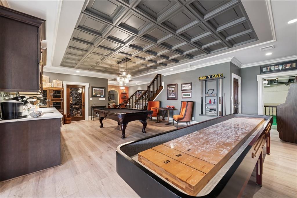 152 Justabout Road Venetia, PA 15367 - Photo 36 of 50 a living room with furniture pool table and a flat screen tv