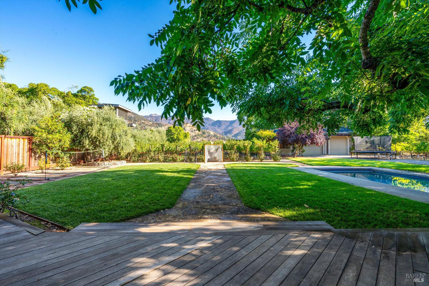 20 Rosedale Road Calistoga, CA 94515 - Photo 38 of 47 a view of yard with swimming pool and green space