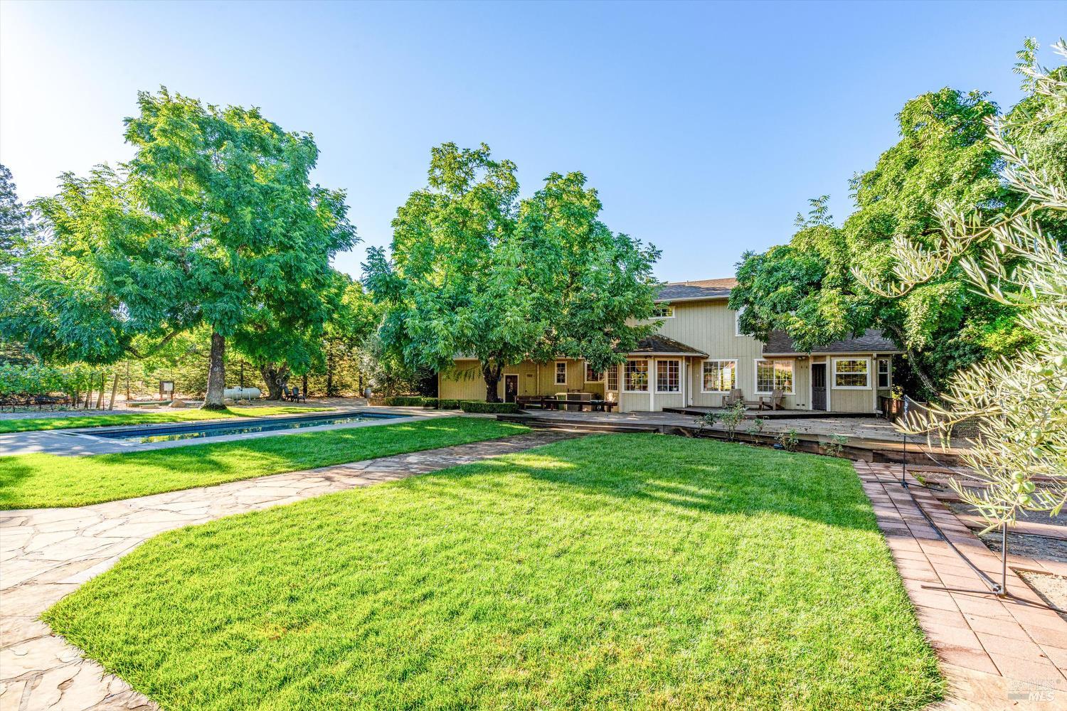 20 Rosedale Road Calistoga, CA 94515 - Photo 42 of 47 a view of backyard with swimming pool and green space