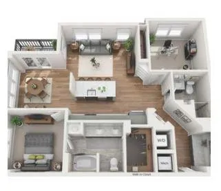 a kitchen with stainless steel appliances granite countertop a sink a stove and a refrigerator