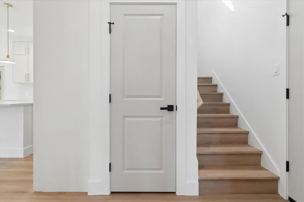 a view of an entryway with staircase