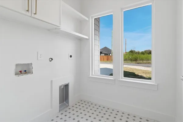 a bathroom with a window