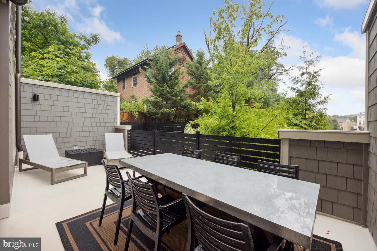 8201 Shawnee Street Philadelphia, PA 19118 - Photo 18 of 22 a view of backyard with seating space and trees