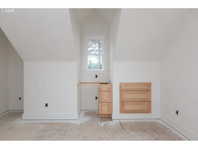 a bathroom with a window