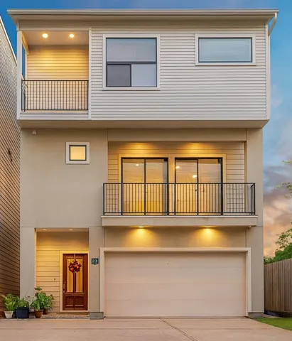 a living room with a large window