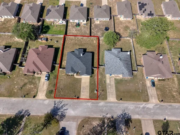 an aerial view of a houses