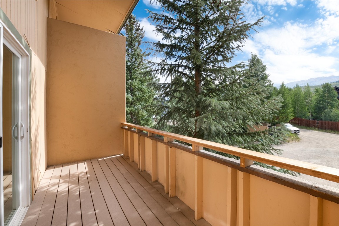 163 High Tor Road, Unit 2 Breckenridge, CO 80424 - Photo 36 of 48 a view of balcony with wooden floor