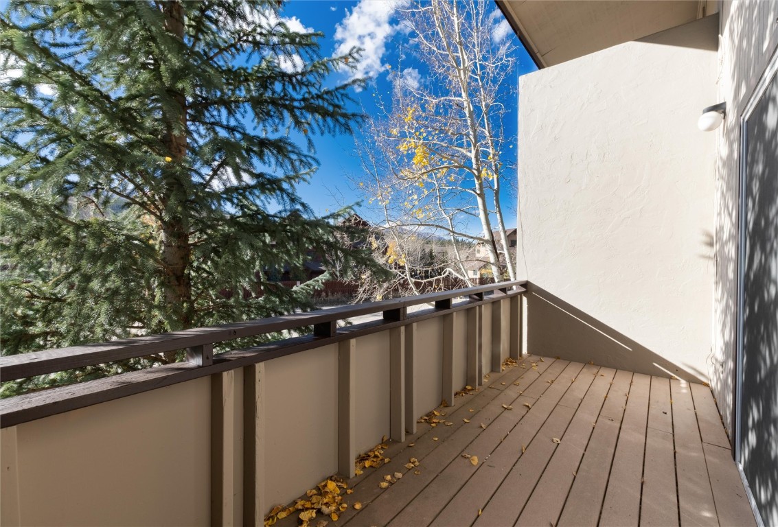 163 High Tor Road, Unit 2 Breckenridge, CO 80424 - Photo 45 of 48 a view of balcony with wooden floor