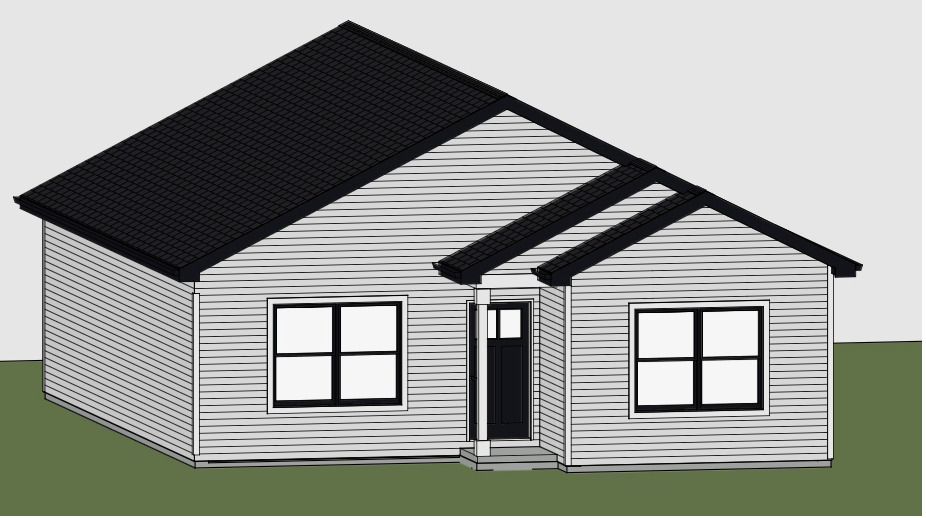 a view of a white house