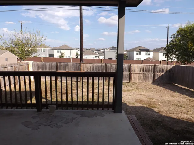 a balcony with street view