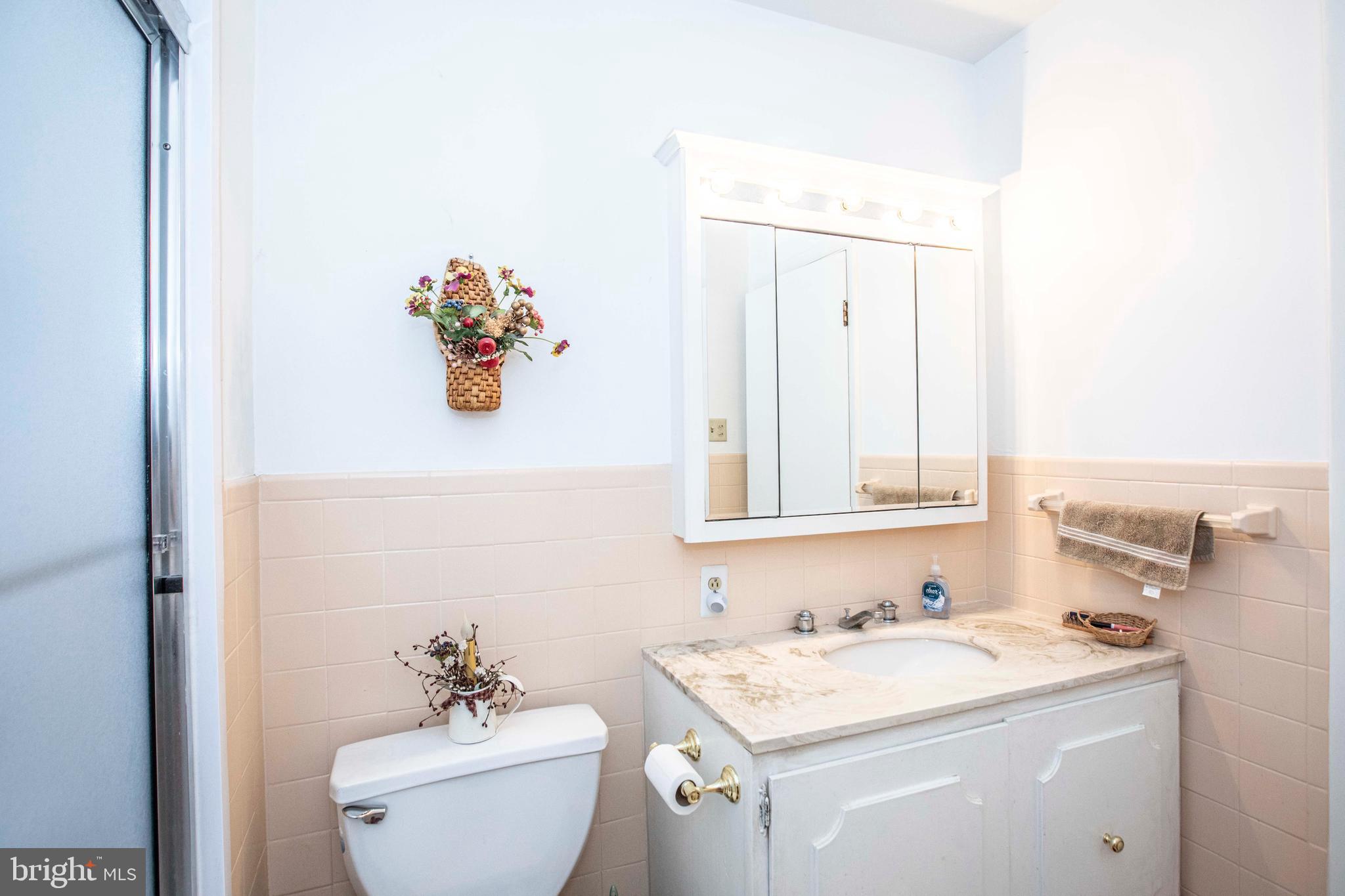 3328 Stoudts Ferry Bridge Road Reading, PA 19605 - Photo 8 of 29 a bathroom with a toilet sink and mirror