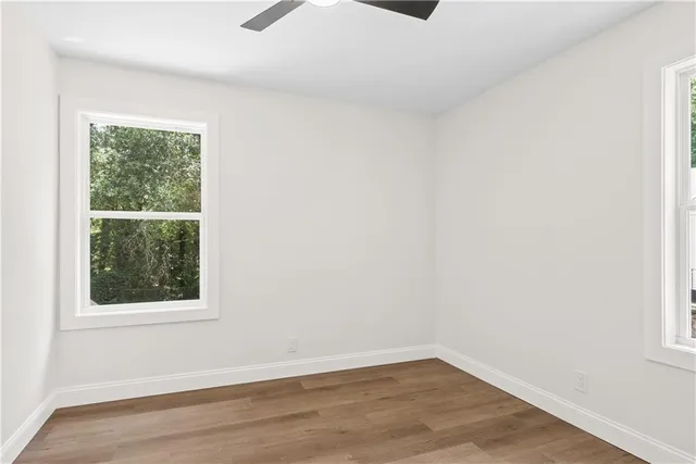 an empty room with a window