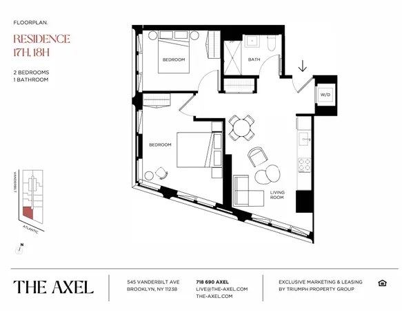 $5,495 | 545 Vanderbilt Avenue, Unit 17H | Prospect Heights