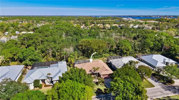 an aerial view of multiple house