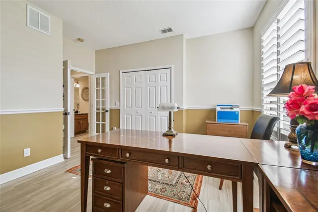 a living room with furniture or stairs and a couch