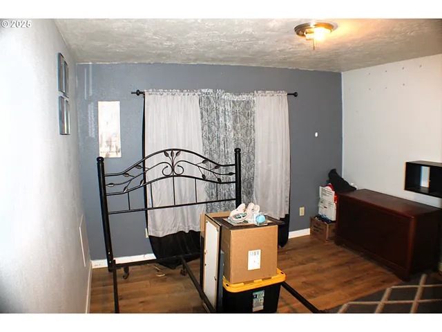 a living room with a furniture a rug and a wooden floor