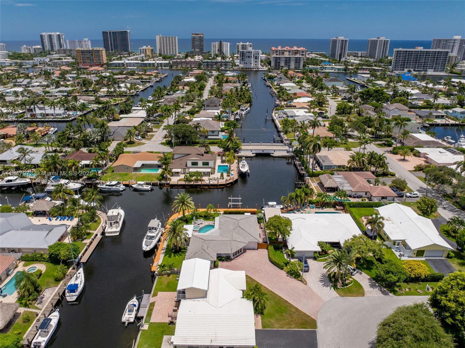 2681 Northeast 9th Court Pompano Beach, FL 33062 - Photo 53 of 58 an aerial view of residential houses with outdoor space