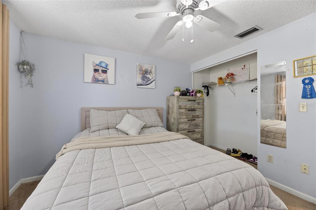 6609 Jennifer Drive Temple Terrace, FL 33617 - Photo 28 of 49 a bedroom with a large bed and a chandelier