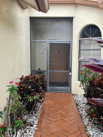 a view of a entryway door of the house