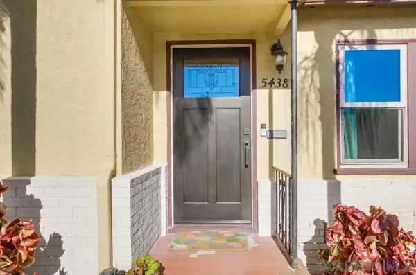 a door view with a outdoor space
