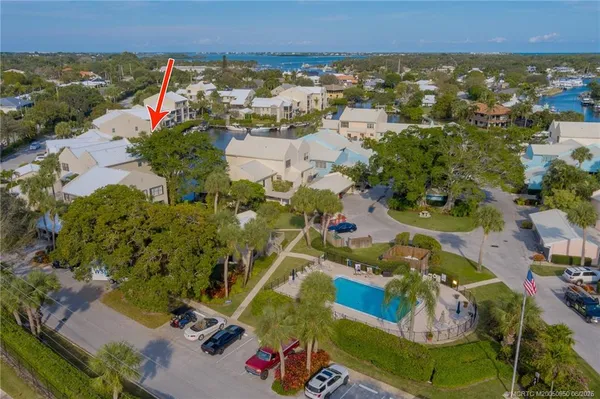 an aerial view of multiple house