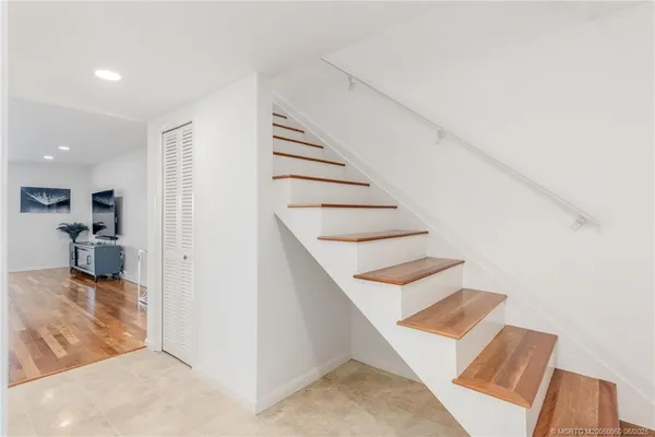 a view of a glass door and a window