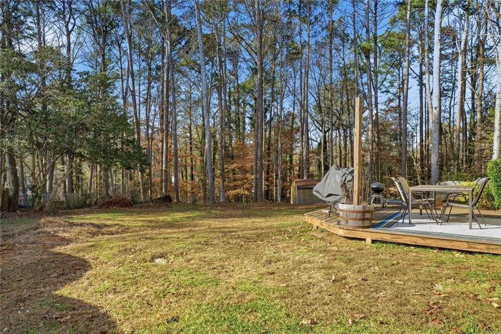 4766 McKee Court Southwest Mableton, GA 30126 - Photo 26 of 33 a view of a backyard with a fountain