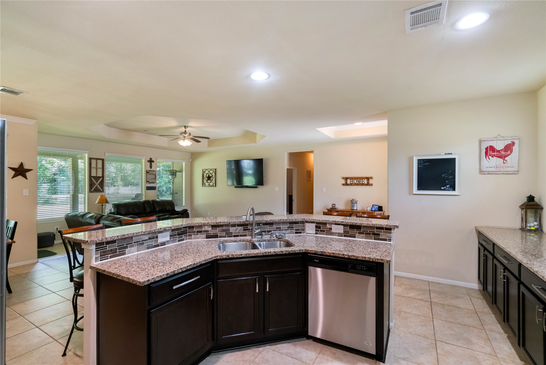 26806 Winding River Trail Huffman, TX 77336 - Photo 12 of 40 kitchen open to living room and dining area