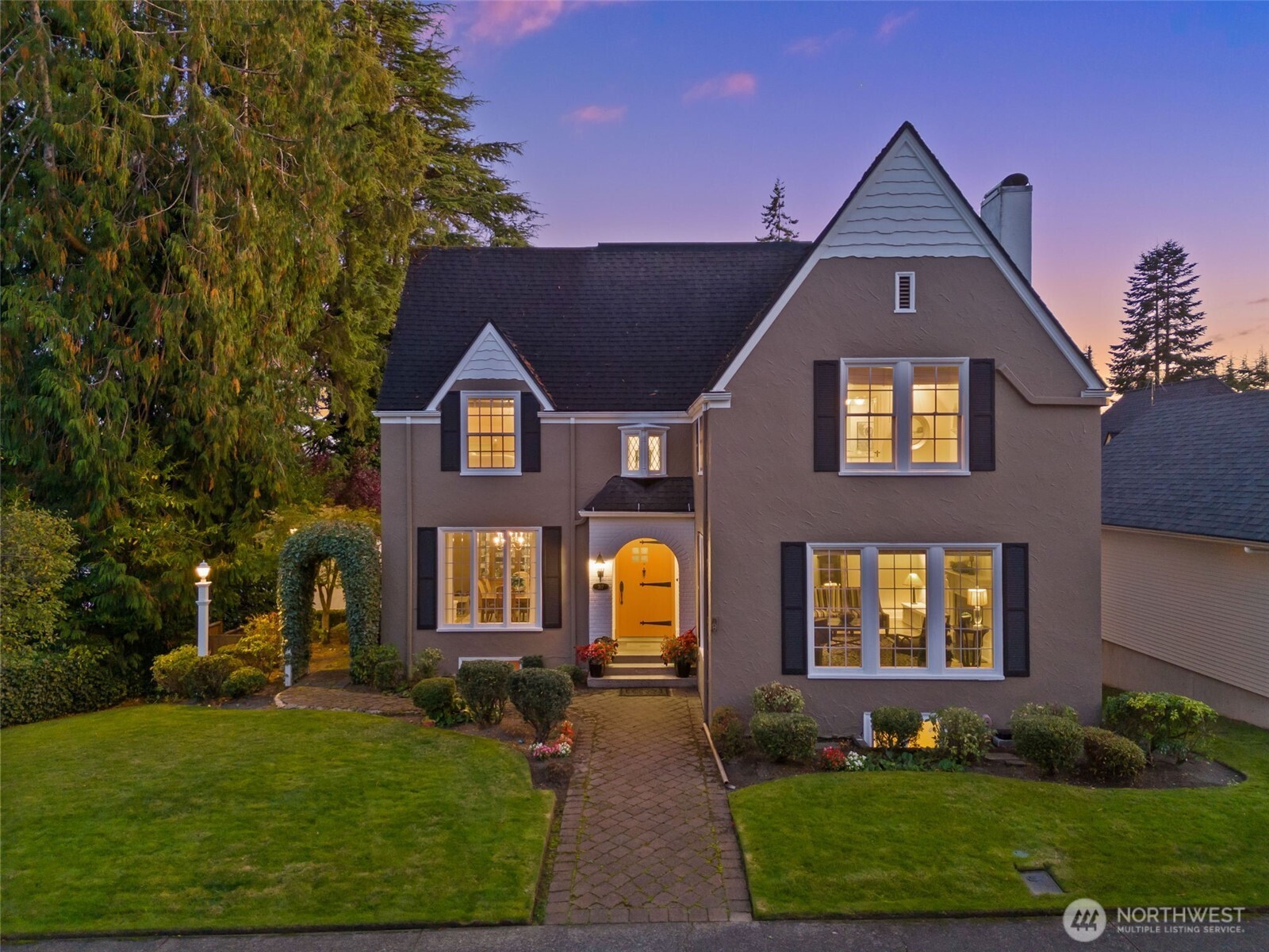 a front view of a house