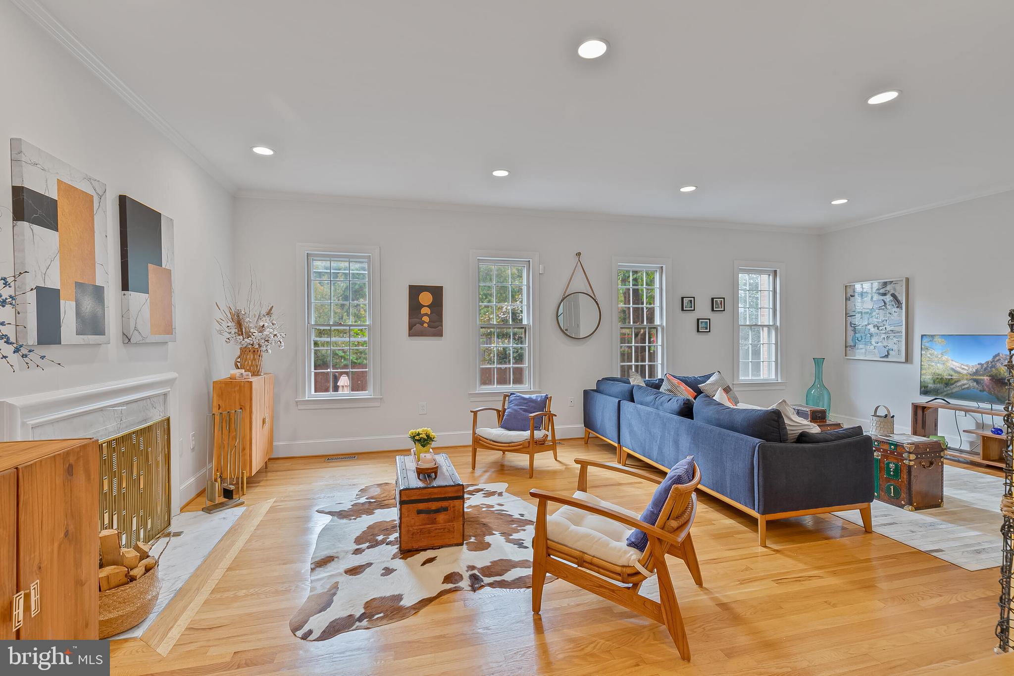 1340 North Lynnbrook Drive Arlington, VA 22201 - Photo 15 of 57 a living room with fireplace furniture and a wooden floor