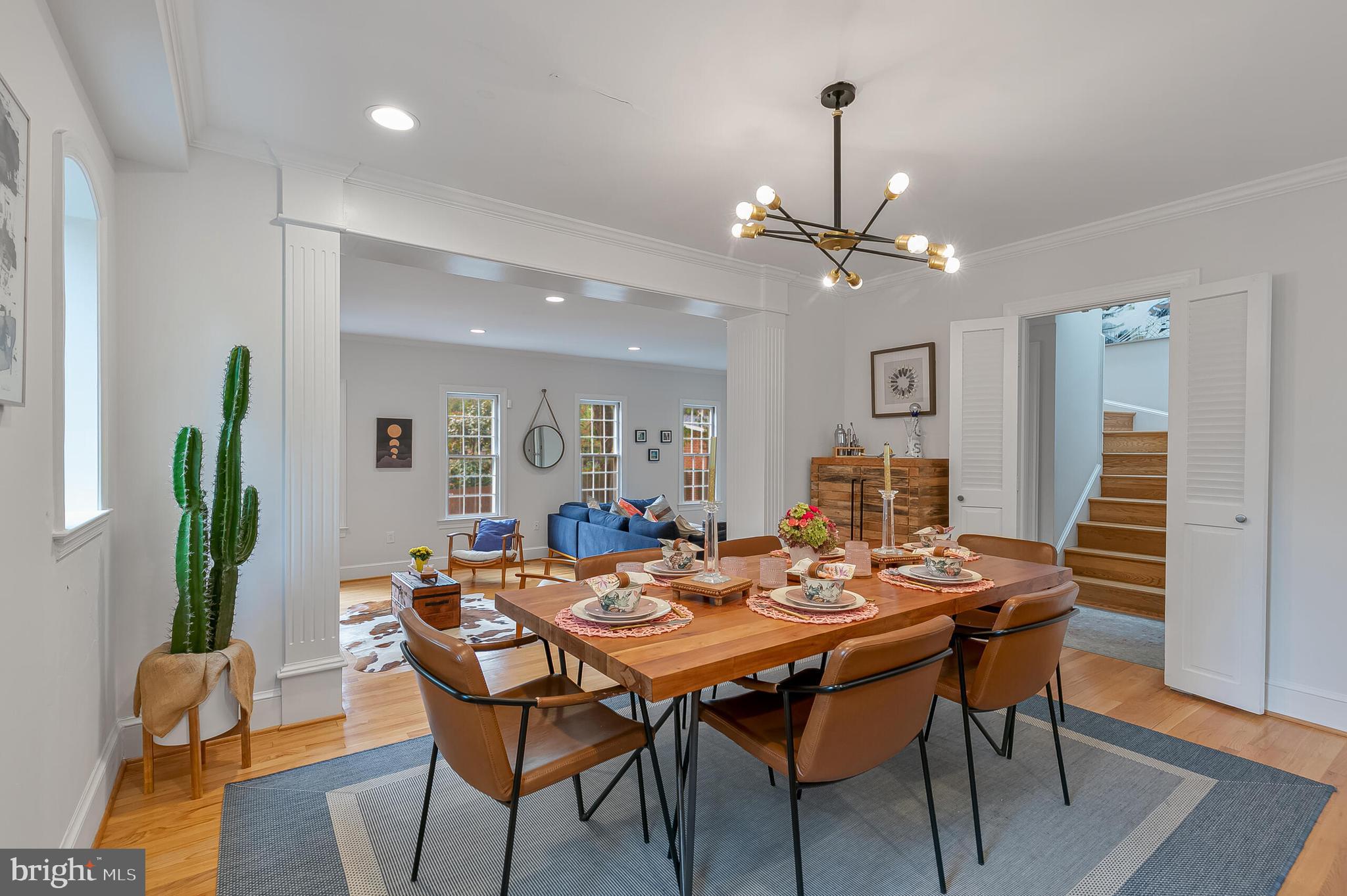 1340 North Lynnbrook Drive Arlington, VA 22201 - Photo 18 of 57 a view of a dining room with furniture and wooden floor