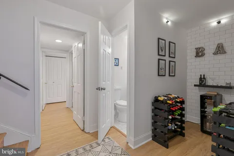 an aerial view of houses with outdoor space