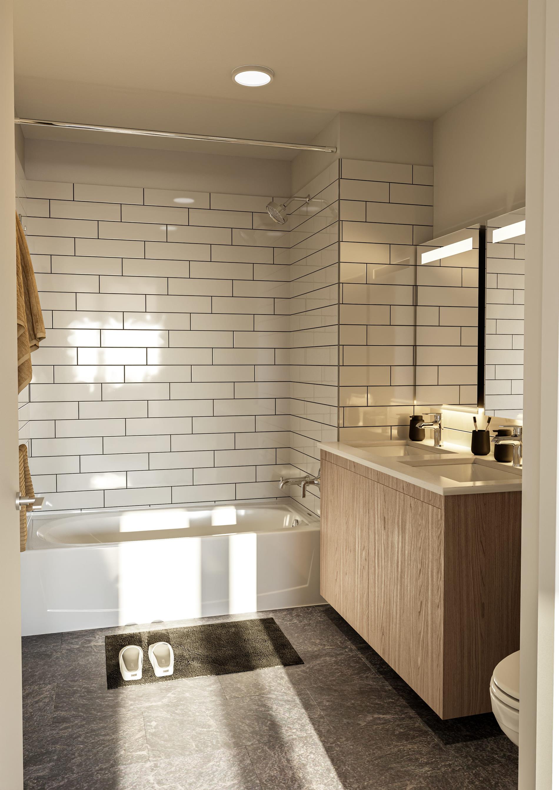 1440 Amsterdam Avenue, Unit 1617 Manhattan, NY 10027 - Photo 6 of 25 a bathroom with a sink and a mirror