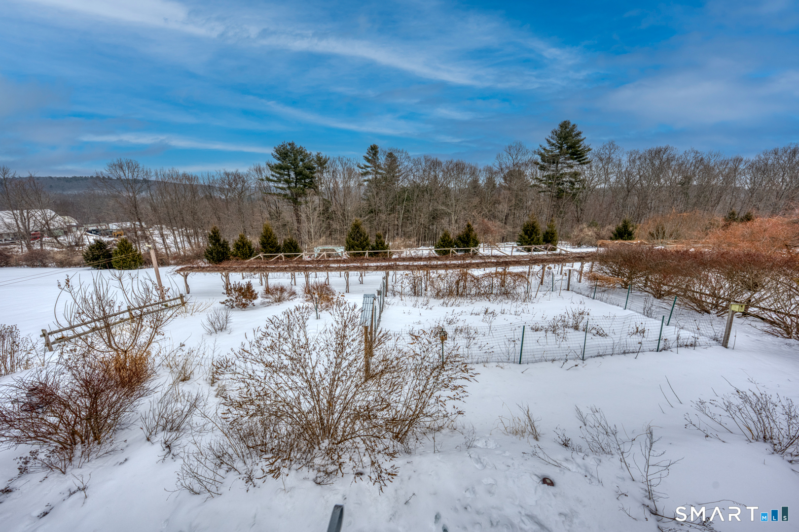 144 Hnath Road Ashford, CT 06278 - Photo 31 of 40 a view of a yard covered with snow in the background