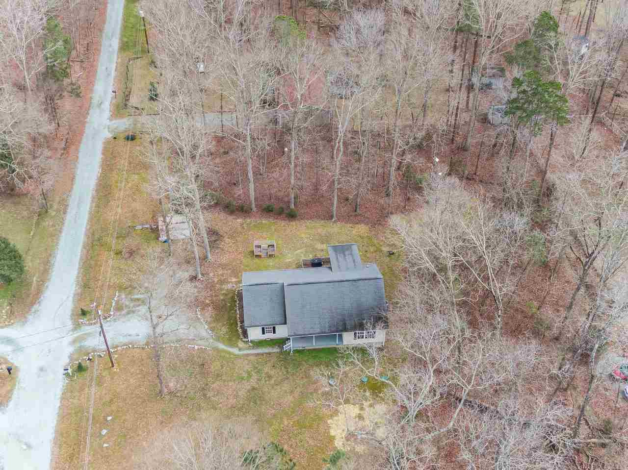 5712 Novaglen Road Durham, NC 27712 - Photo 24 of 27 Cleared yard is surrounded by trees for excellent privacy! Aerial View