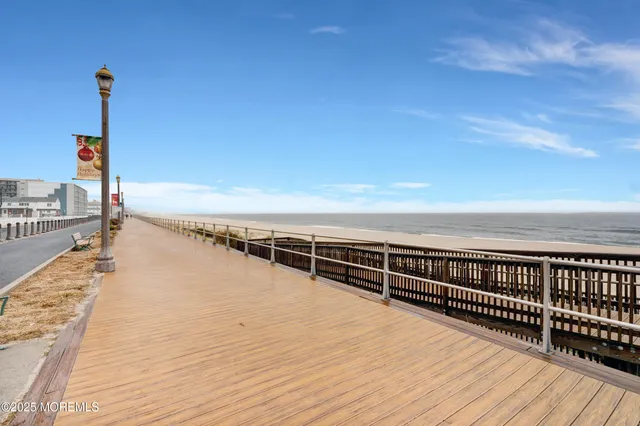 a view of a terrace with sky view
