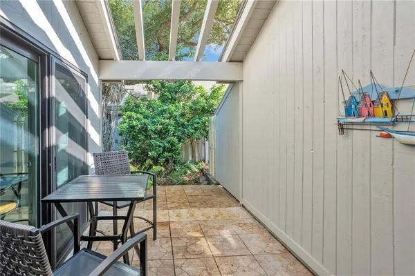 a view of outdoor space with seating area