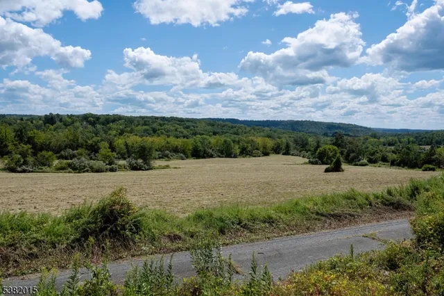 a view of a street with a yard