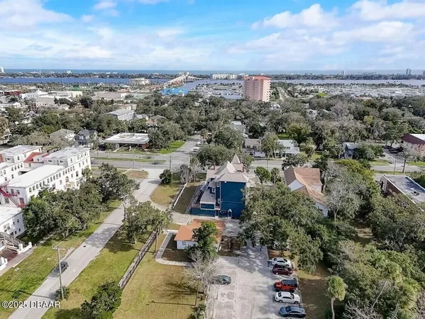 an aerial view of multiple house