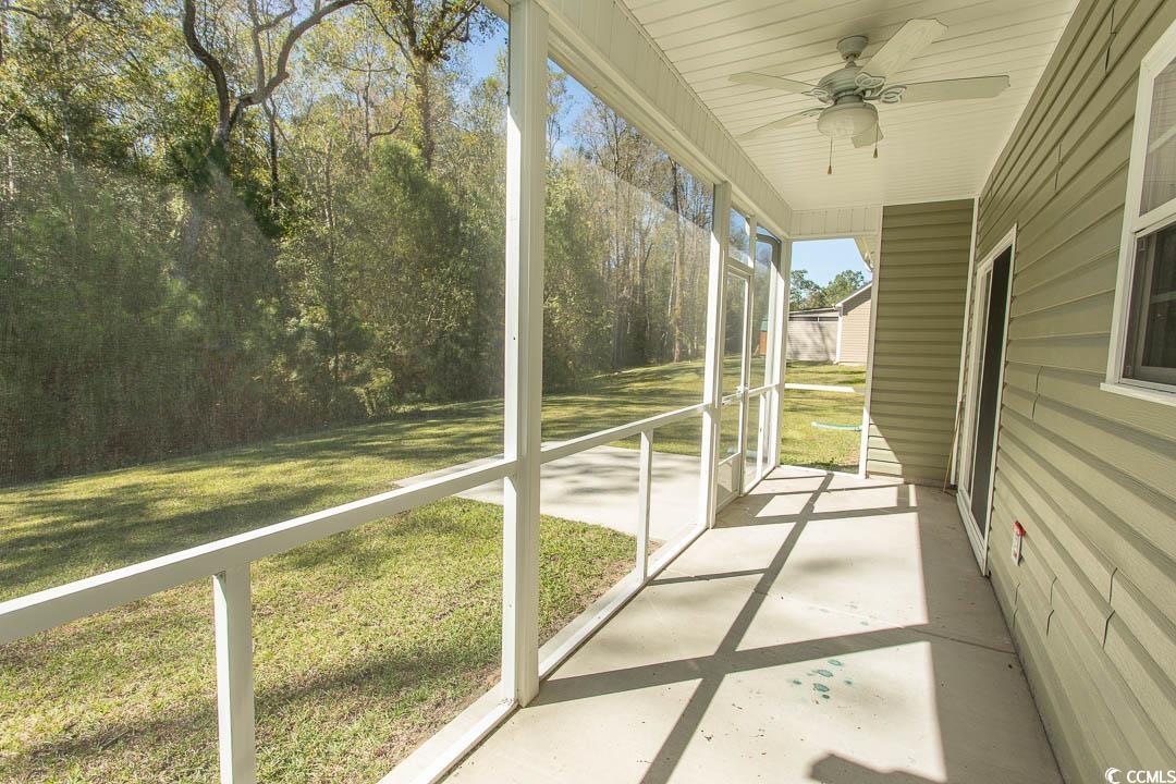 126 Allsbrook Road Loris, SC 29569 - Photo 7 of 30 Unfurnished sunroom featuring ceiling fan