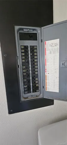 a living room with a large window