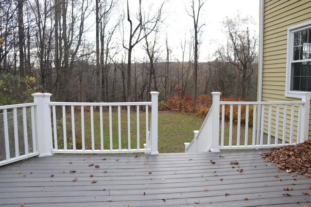 a view of backyard with green space