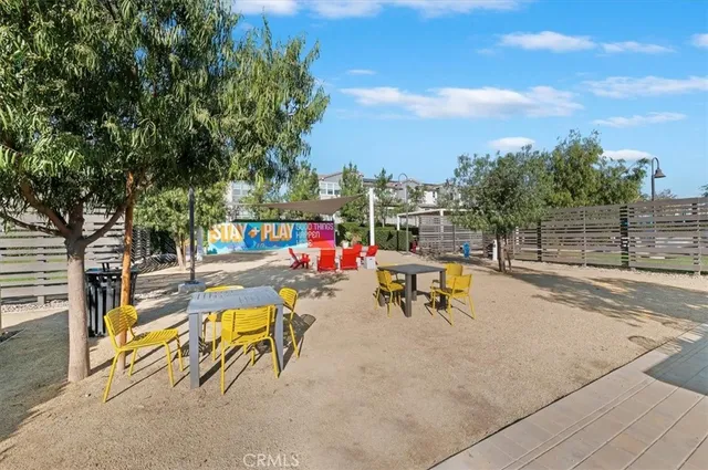 a view of outdoor space with seating