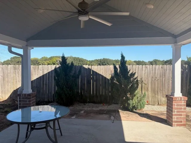 a outdoor space with furniture